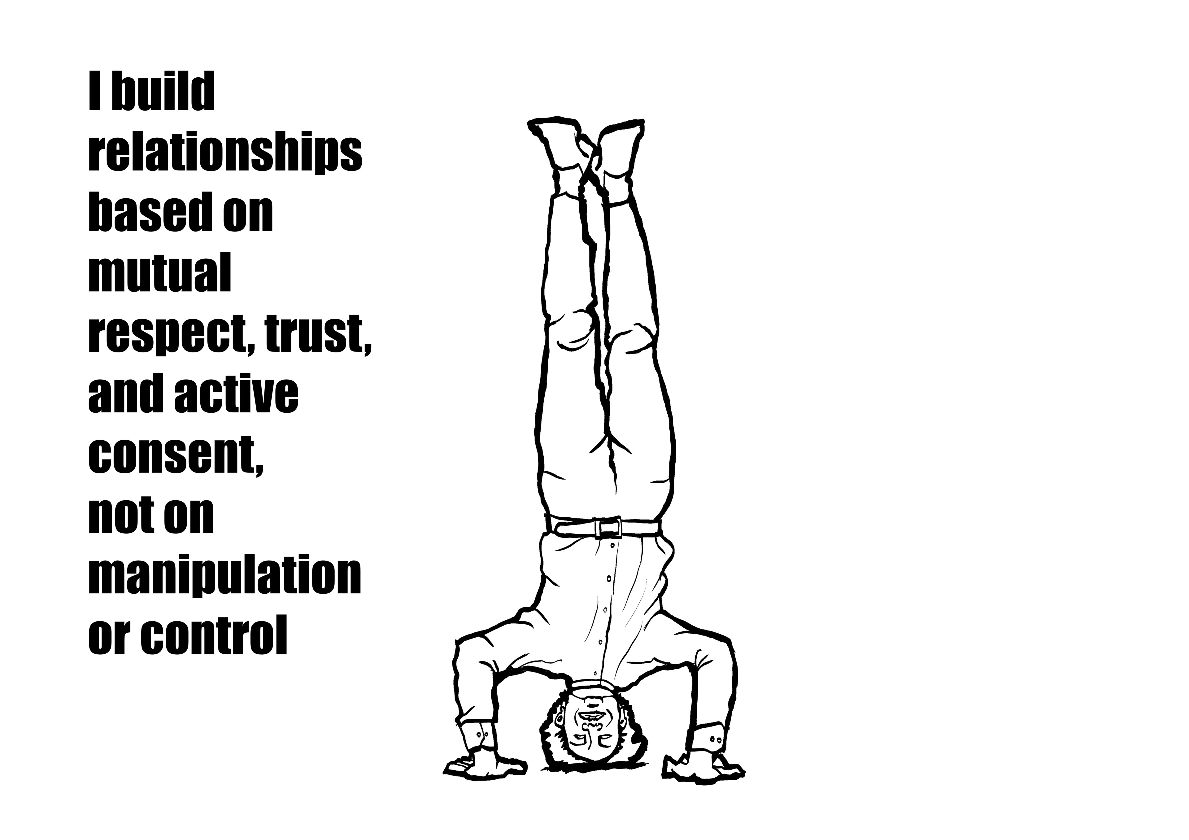 Man doing handstand - Motivational Artwork